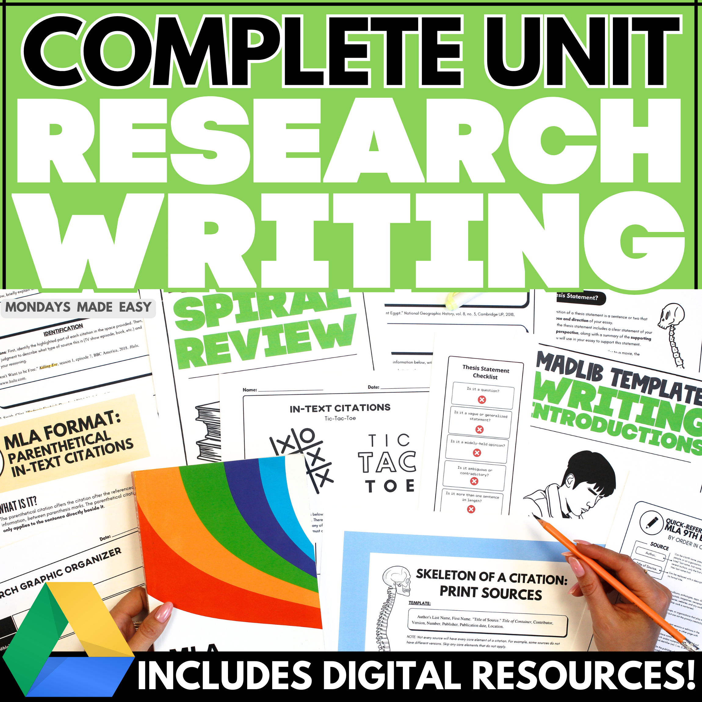 Research Essay Bundle  - Complete Argumentative Writing Unit for Research Papers