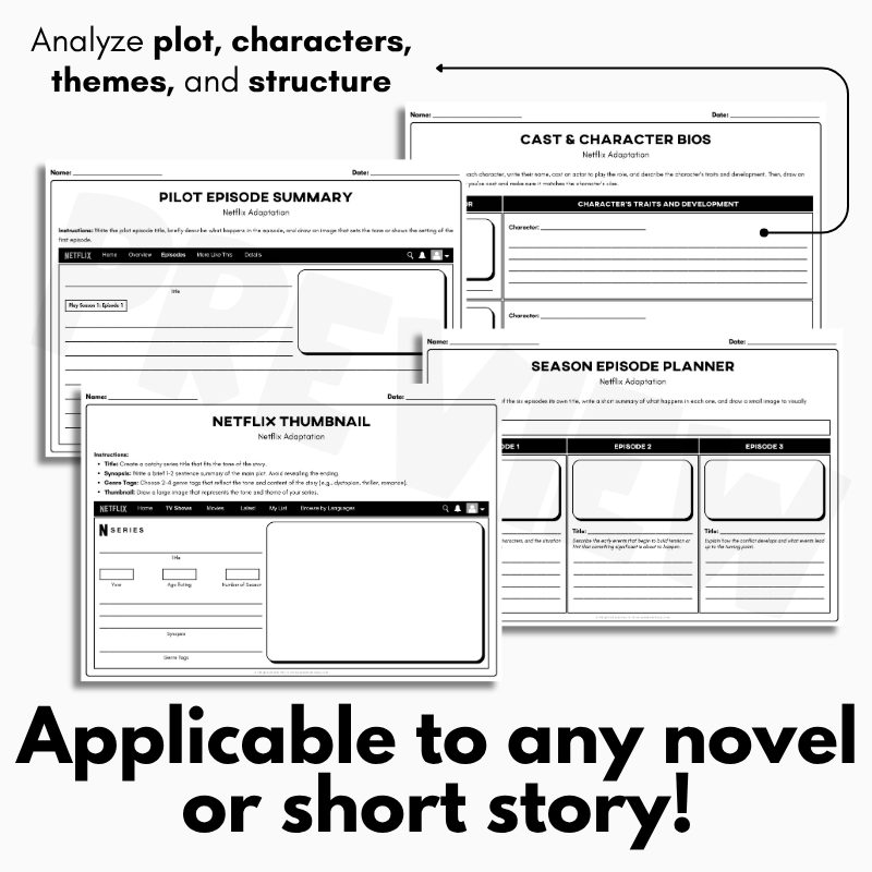 Netflix Adaptation Project - Media Production Assignment for Any Novel or Story - Image 3