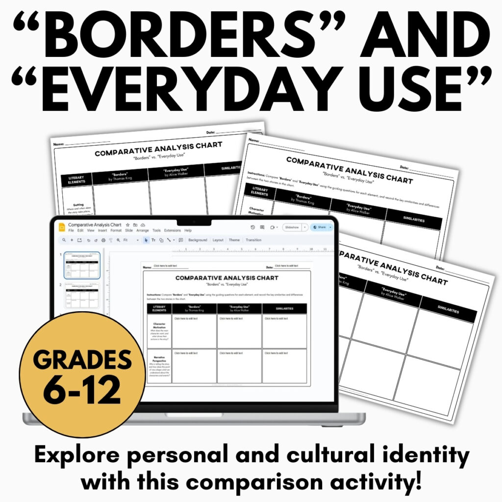 Compare & Contrast Activity for Borders and Everyday Use