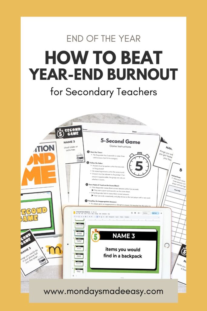 How to beat year-end burnout for secondary teachers