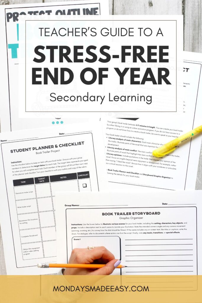 Teacher's guide to a stress-free end of year secondary learning