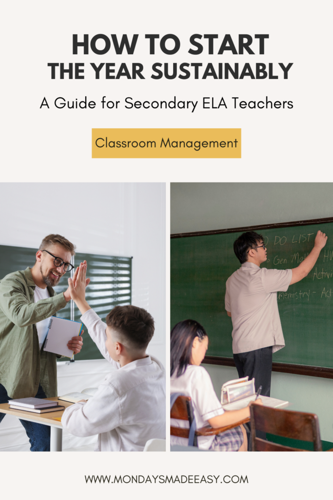 How to start the year sustainably a guide for secondary ela teachers