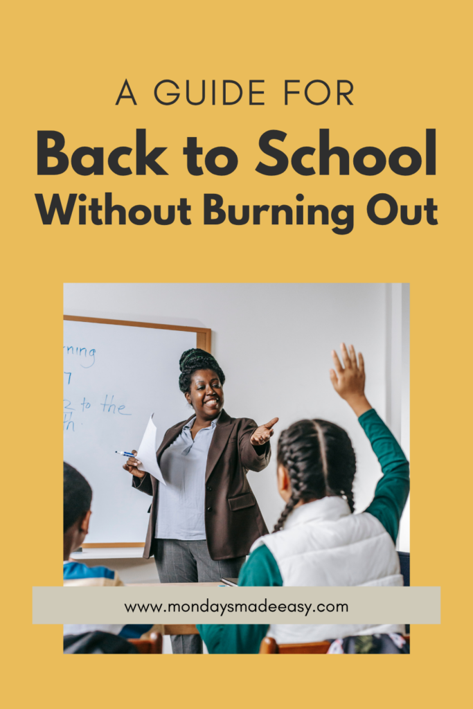 A guide for back to school without burning out