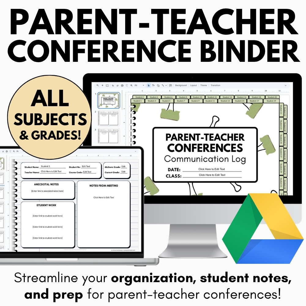 Parent-Teacher Conference Forms - Parent Interview Templates - Digital & Print - Image 2