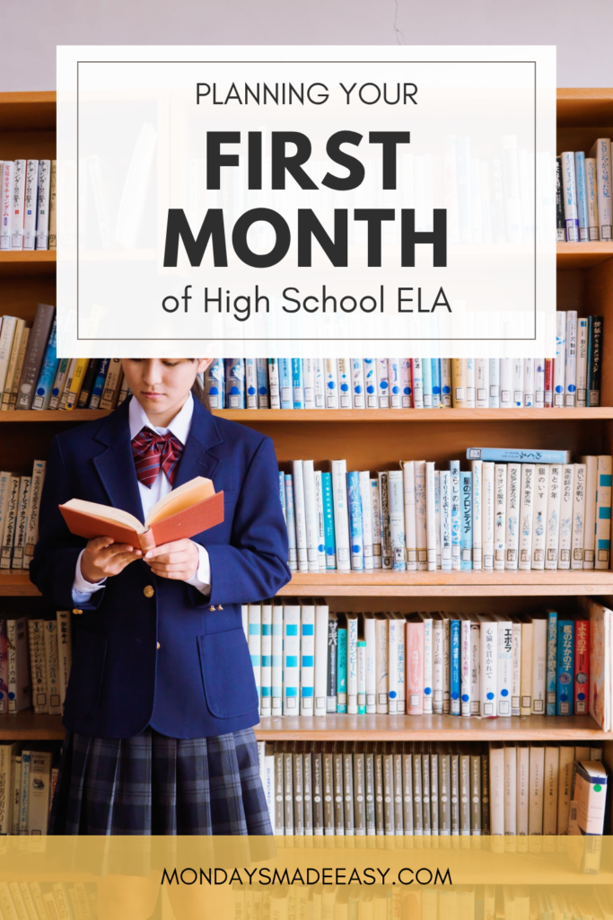 Planning your first month of high school ela