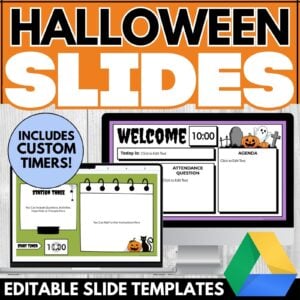 Halloween Daily Agenda Slides
